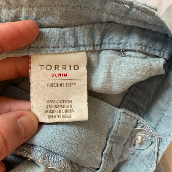 NEVER WORN Torrid 24 Drawstring Short Short - Chambray Blue - Picture 11 of 16